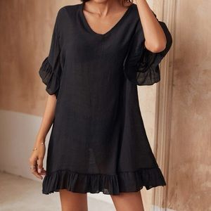 Black Bathing Suit Coverup
